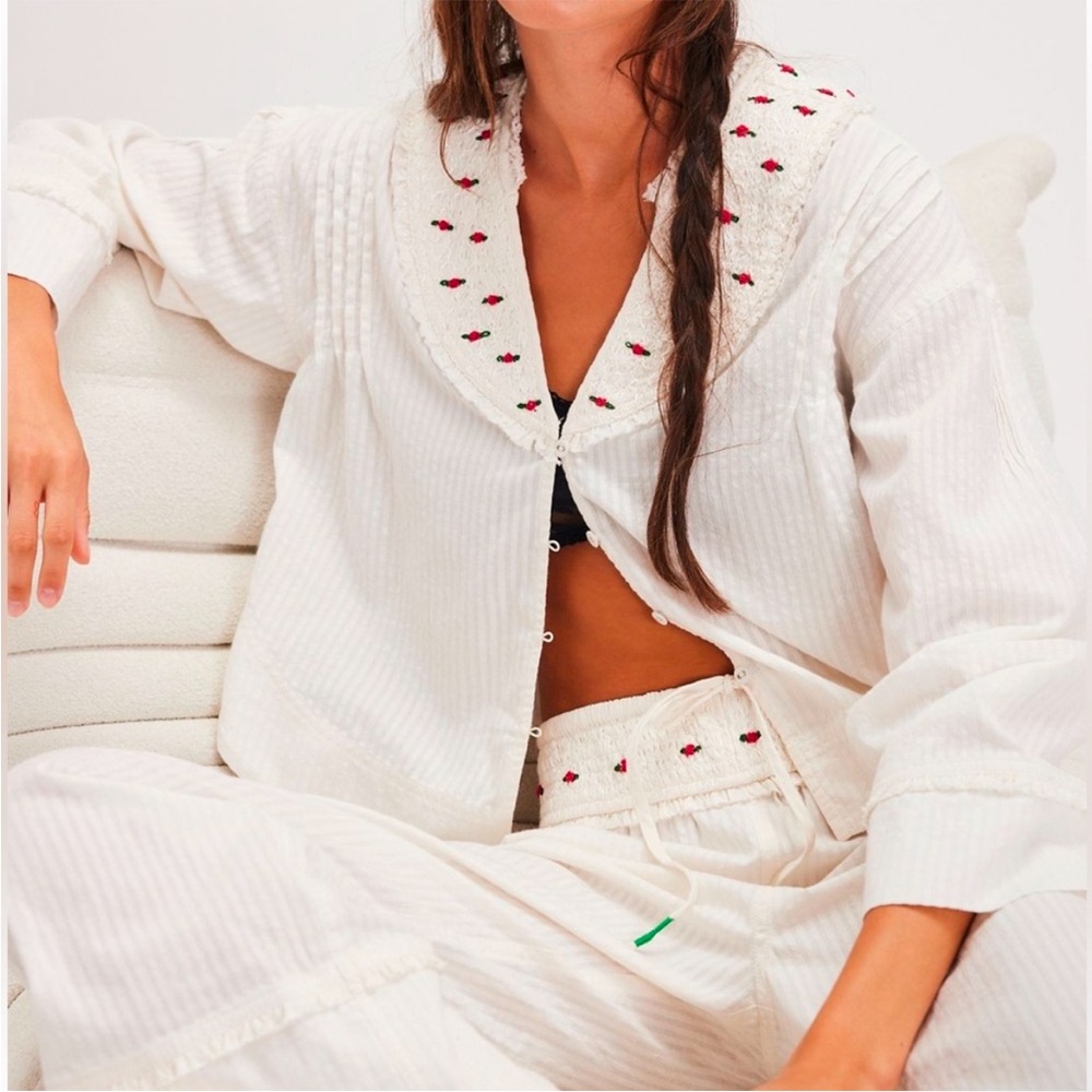 Free People Intimately Sweet as Roses Lounge Set